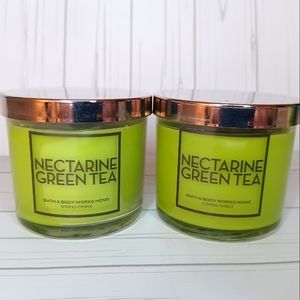 2 Nectarine Green Tea Candles 1 wick B&BW